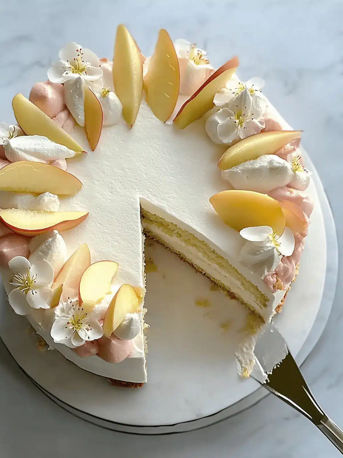 Jasmine, Peach & Vanilla Cake