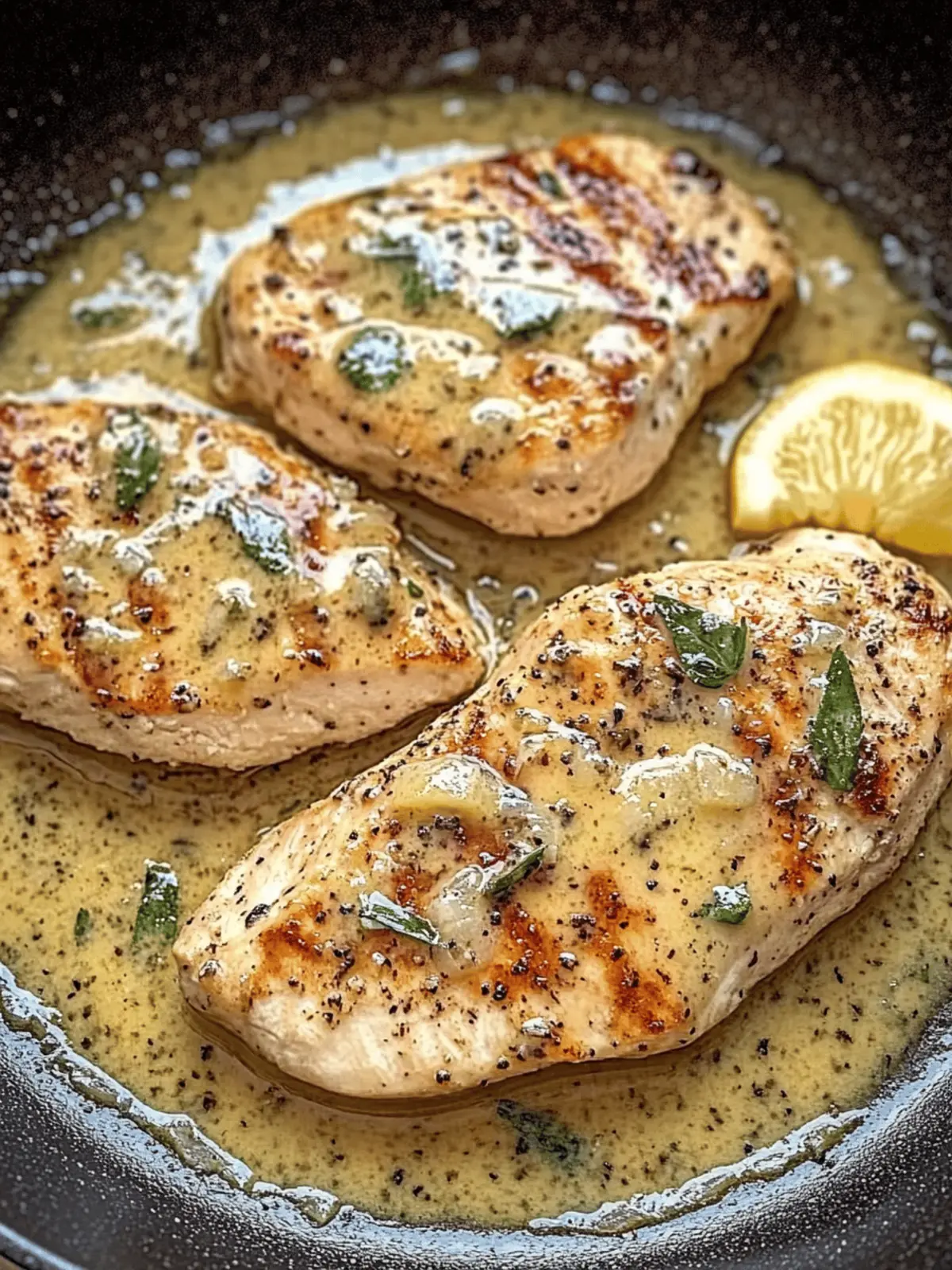 Pan Seared Chicken Breasts with Lemon Mustard Sauce
