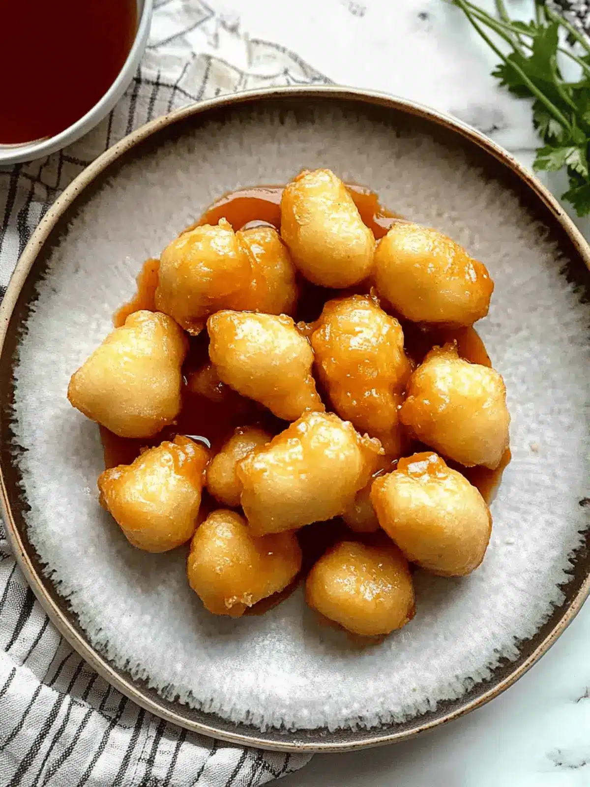 Chinese Chicken Balls With Sweet And Sour Sauce