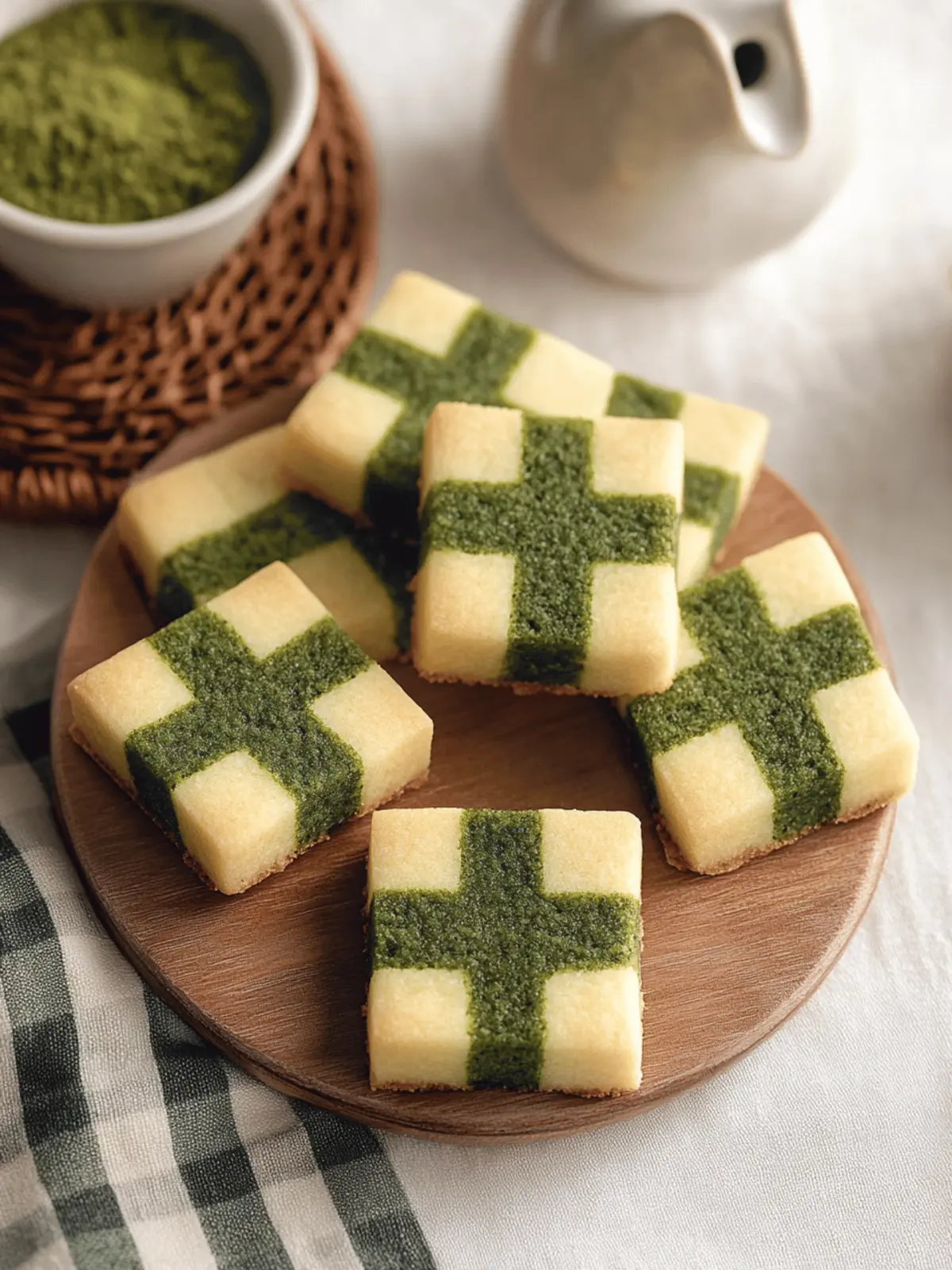 Matcha Checkerboard Cookies