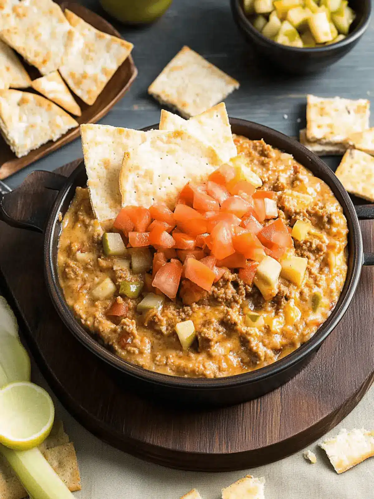 Ultimate Cheeseburger Dip: Irresistibly Cheesy Goodness 5 Cheeseburger Dip
