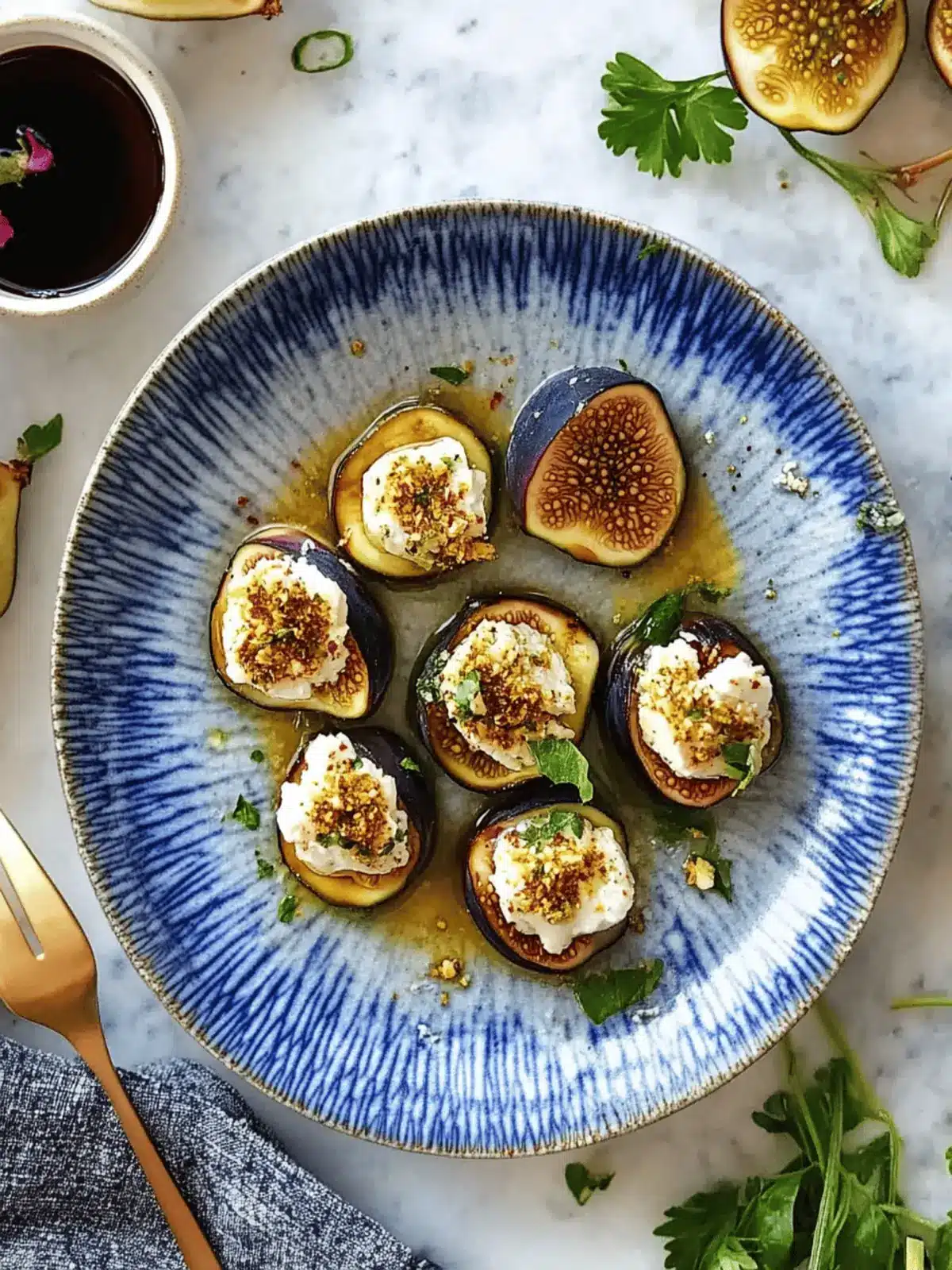 Feta-Stuffed Figs With Saffron Syrup