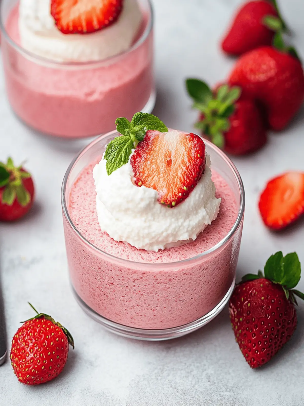 Strawberry Aquafaba Mousse