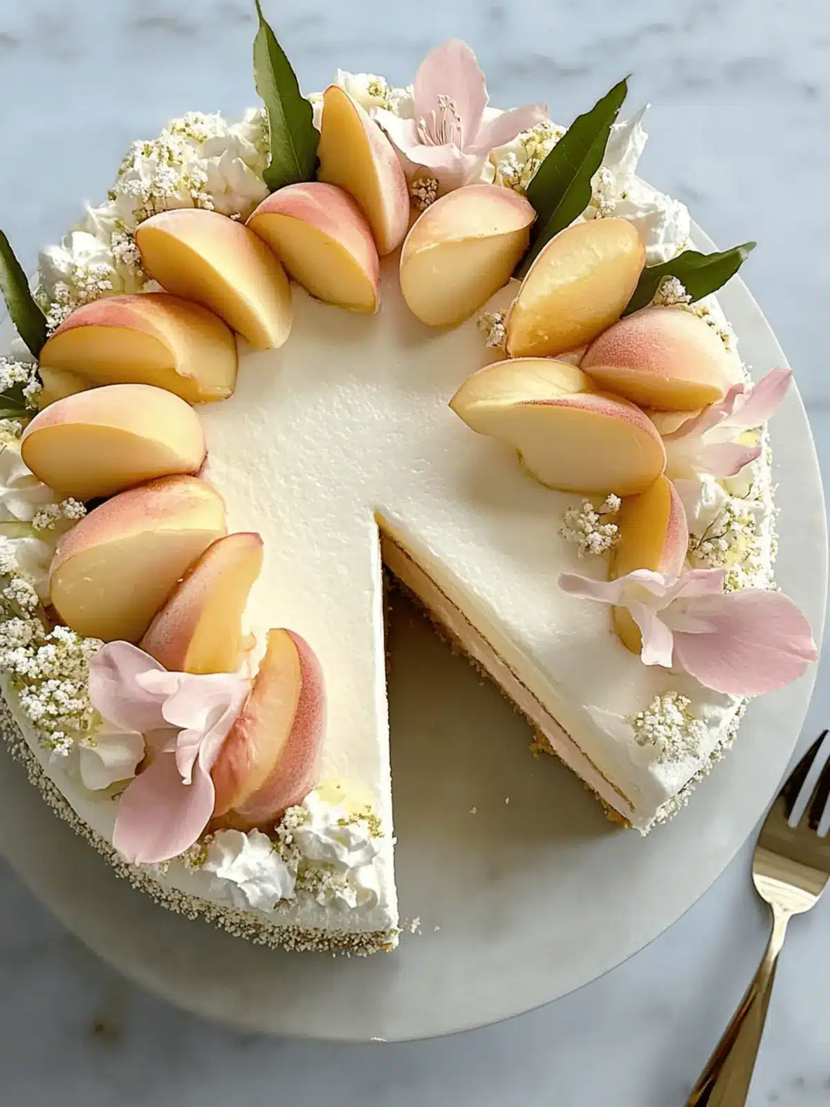 Jasmine, Peach & Vanilla Cake