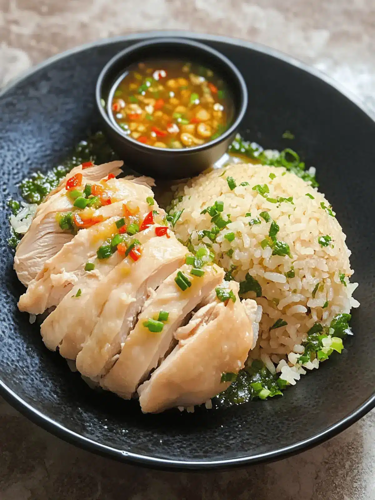 Irresistible Hainanese Chicken Rice with Juicy Chicken Thighs 5 Hainanese Chicken Rice with Chicken Thighs