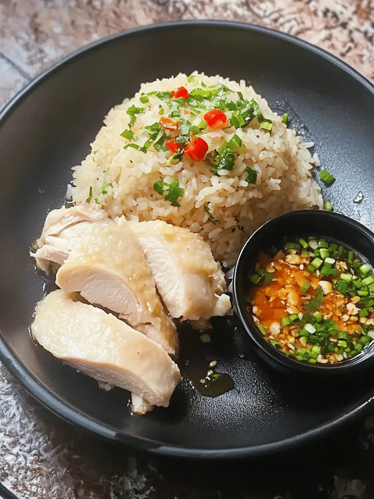 Hainanese Chicken Rice with Chicken Thighs