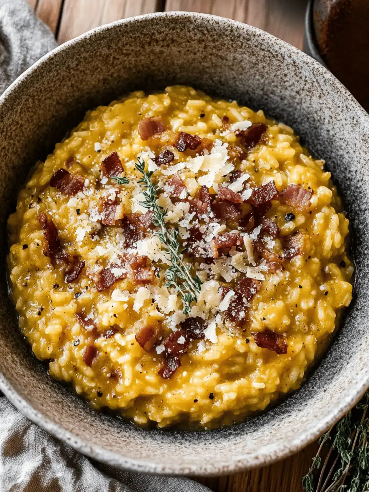 Pumpkin Risotto with Bacon & Parmesan for Cozy Fall Nights 2 Pumpkin Risotto with Bacon & Parmesan