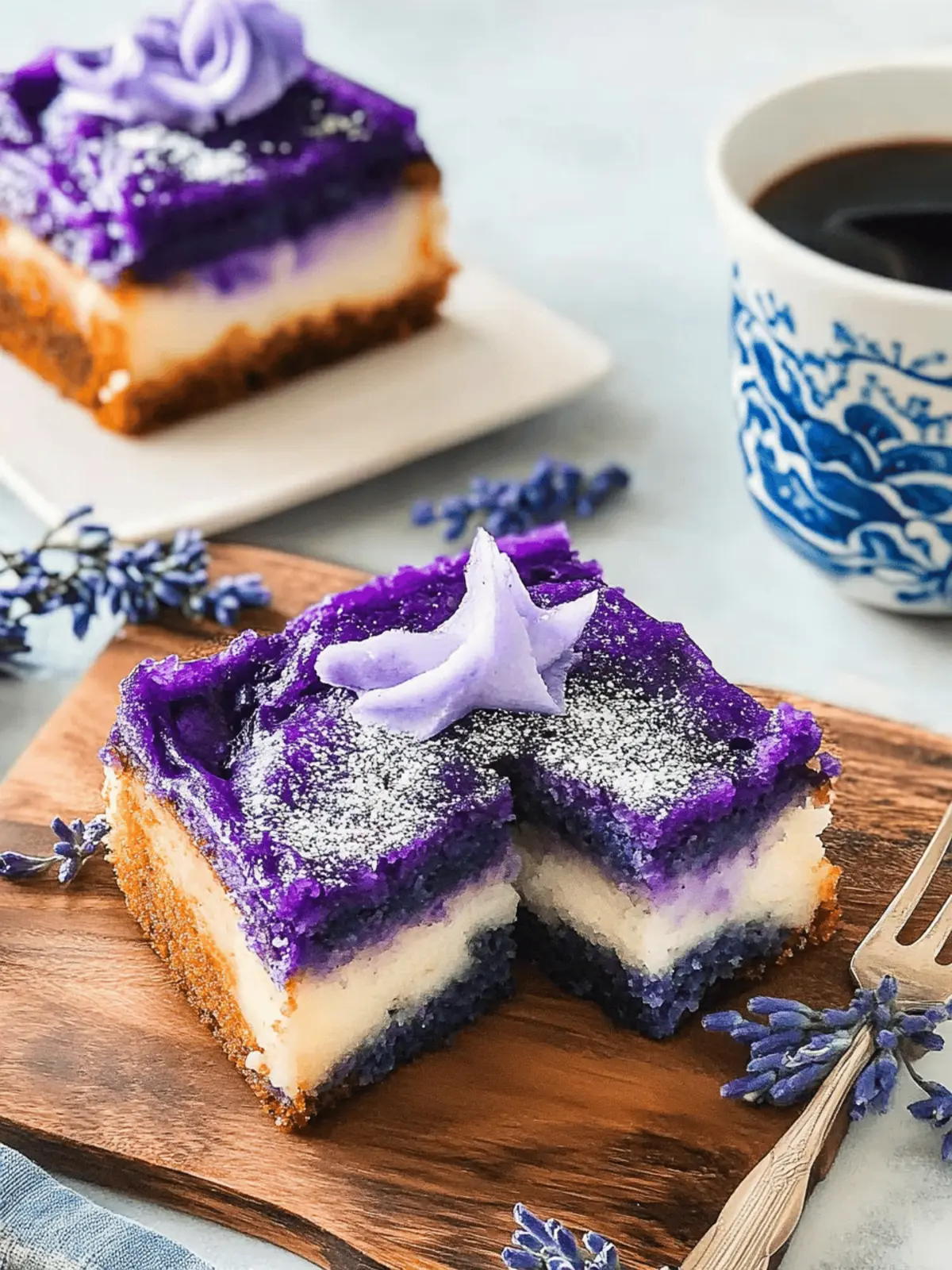 Ube Cassava Cake with Macapuno