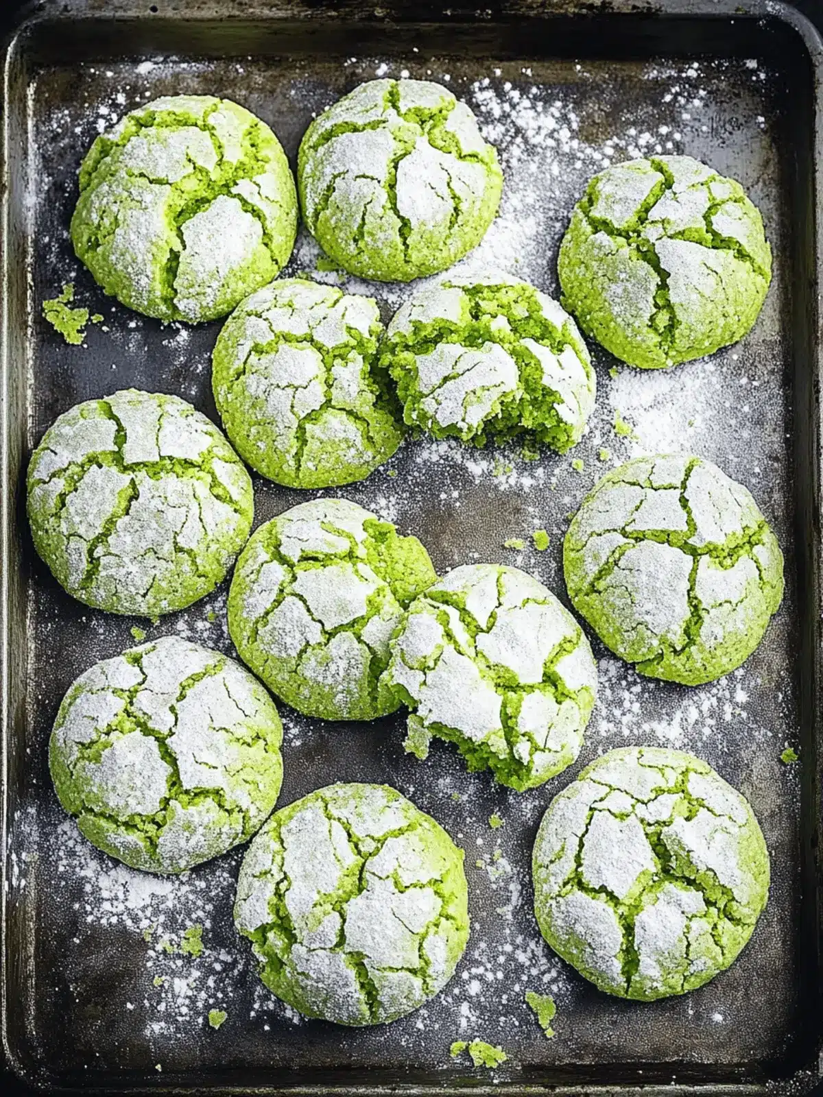 buko pandan cookie crinkles