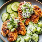 Spicy Mediterranean Chicken with Creamy Cucumber Salad