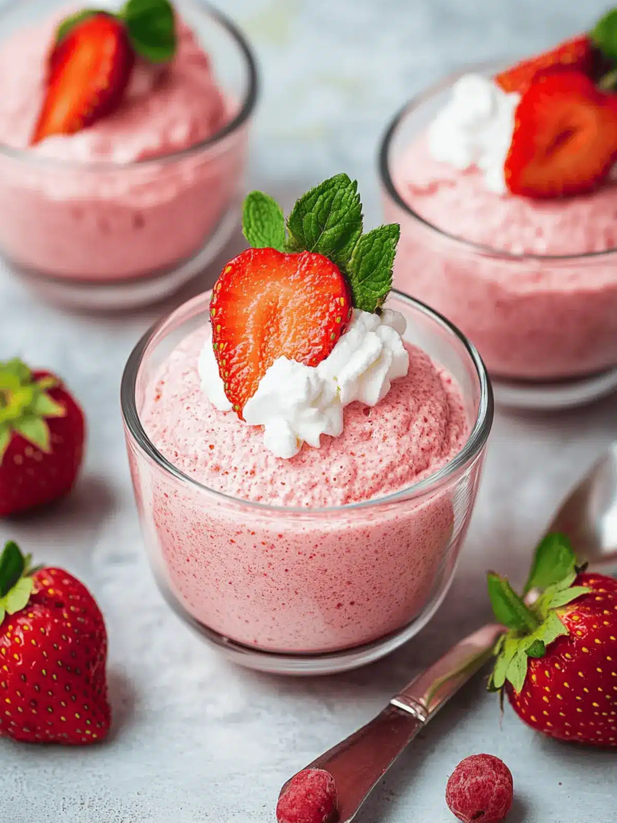 Strawberry Aquafaba Mousse