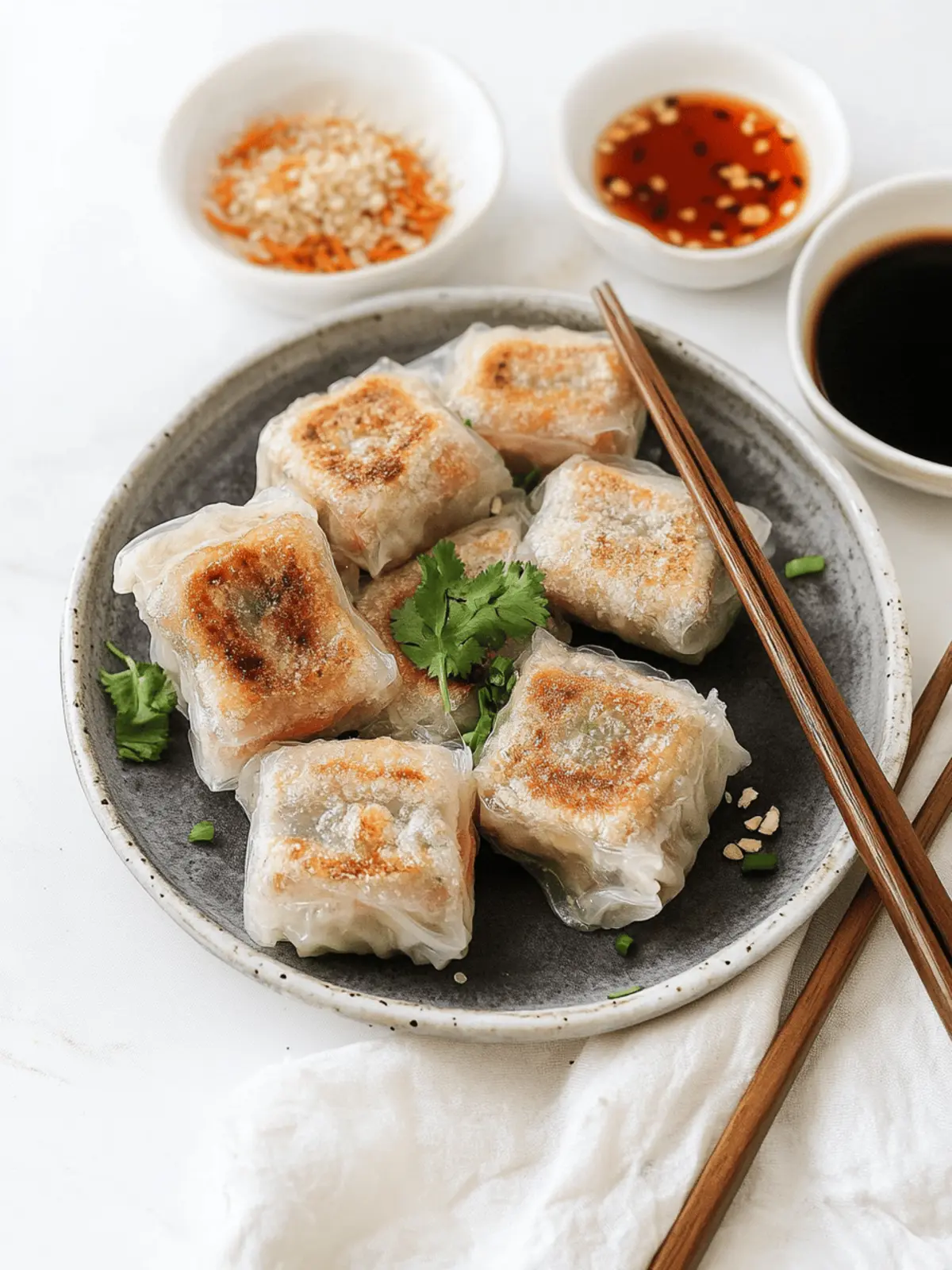 Savory Crispy Rice Paper Dumplings with Garlic Ginger Kick 2 Crispy Rice Paper Dumplings