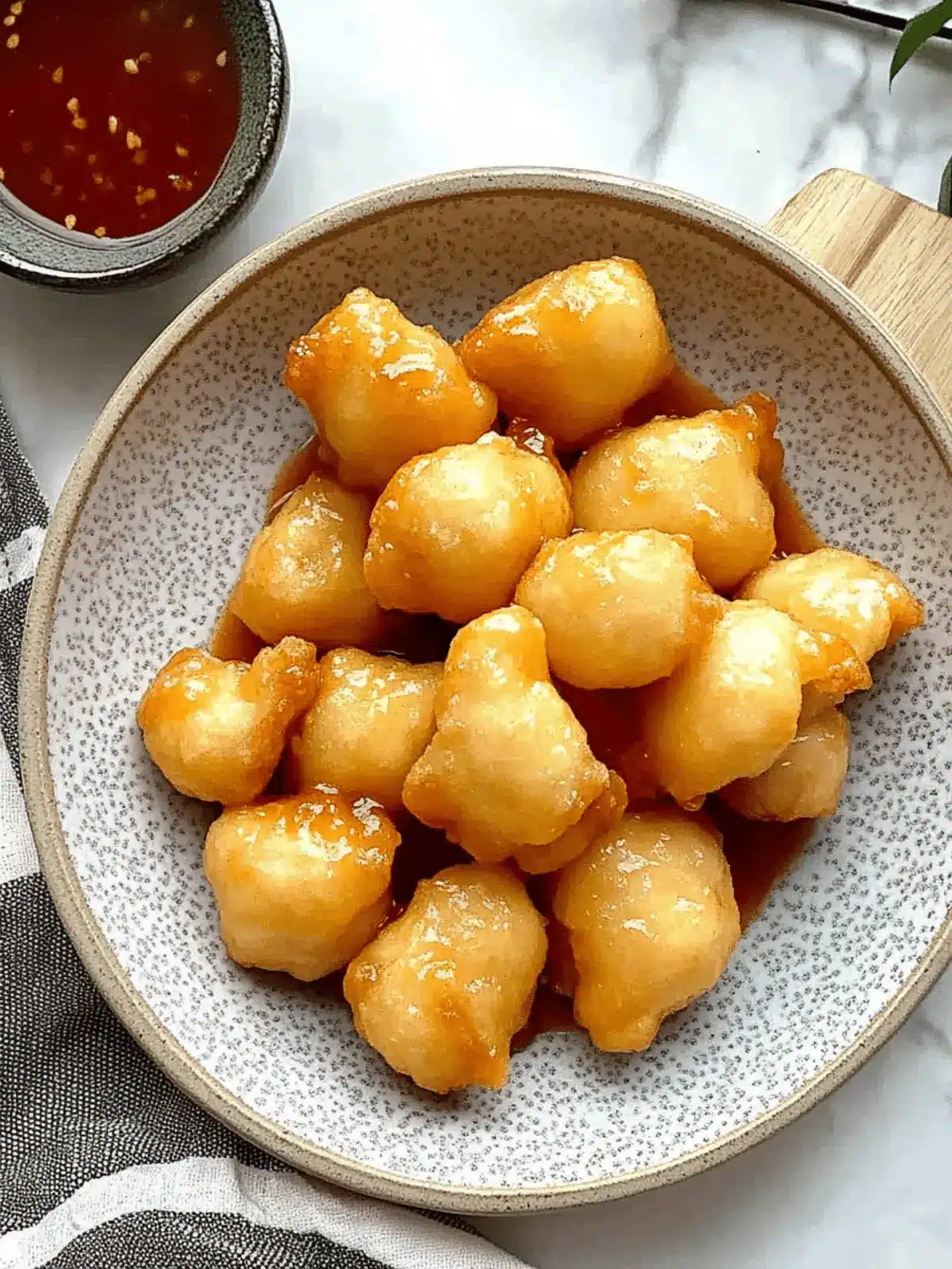 Chinese Chicken Balls With Sweet And Sour Sauce