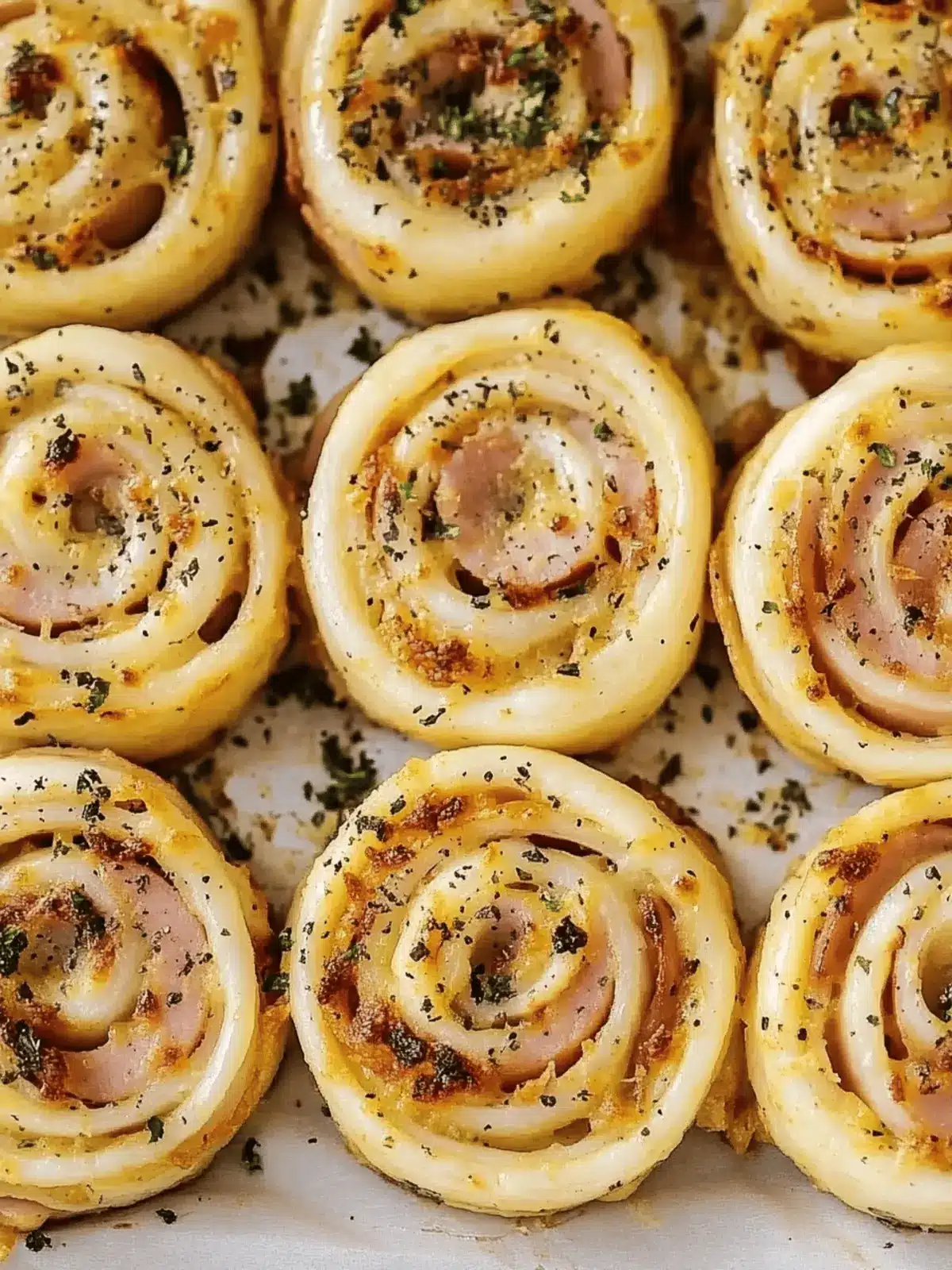 Baked Ham and Cheese Pinwheels