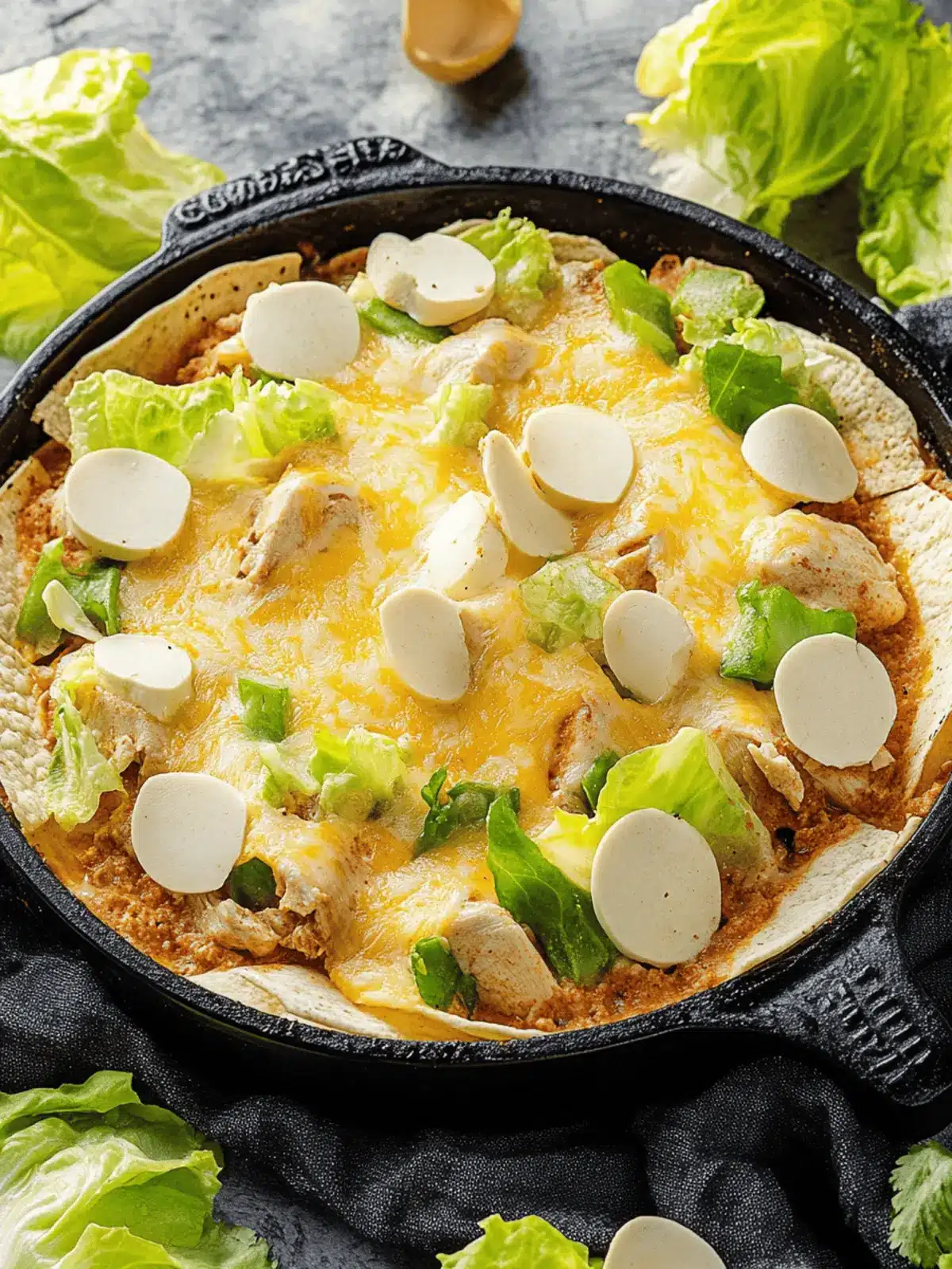 Graveyard Chicken Enchilada Dip