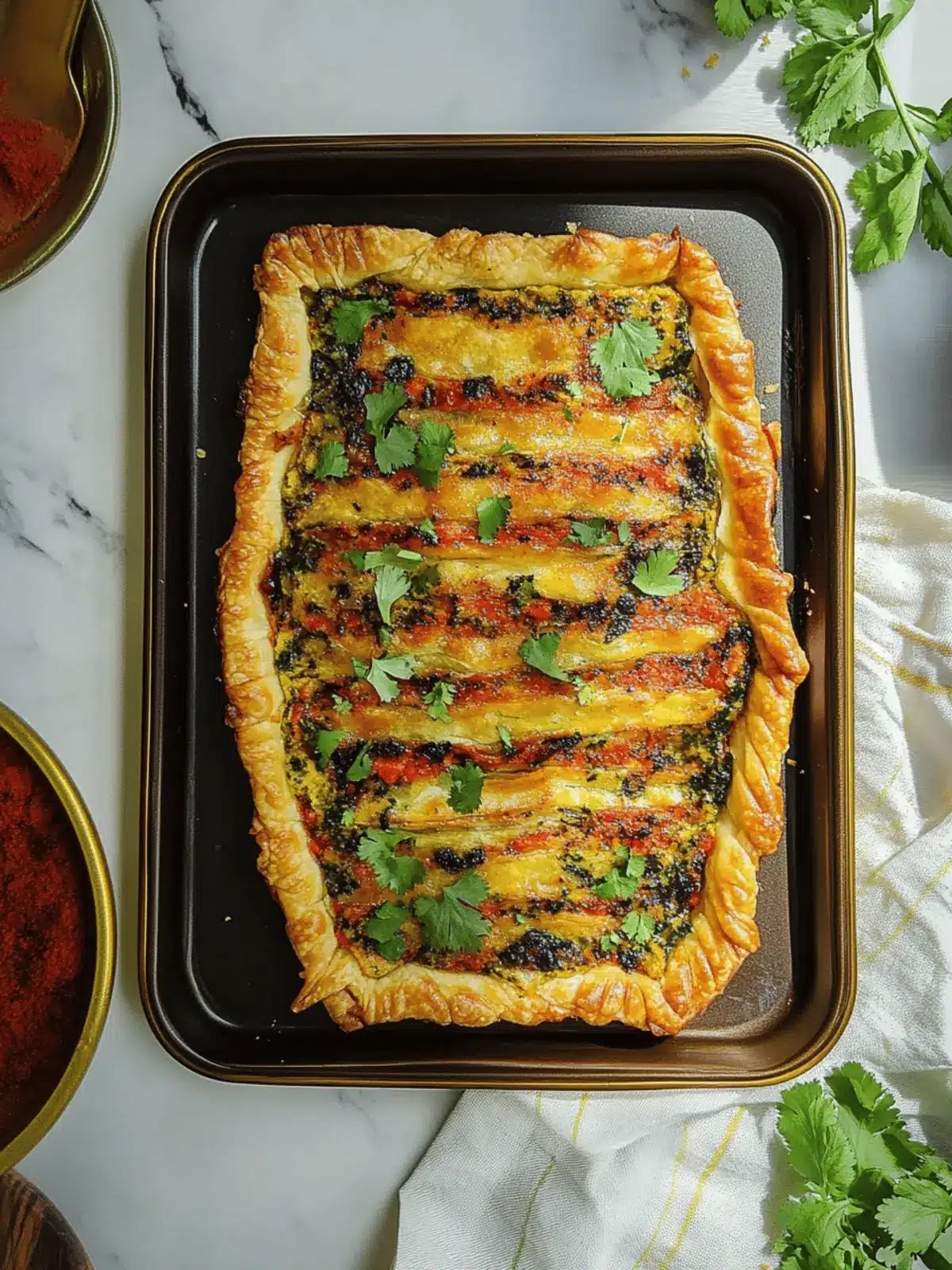 Samosa Tart (open faced)