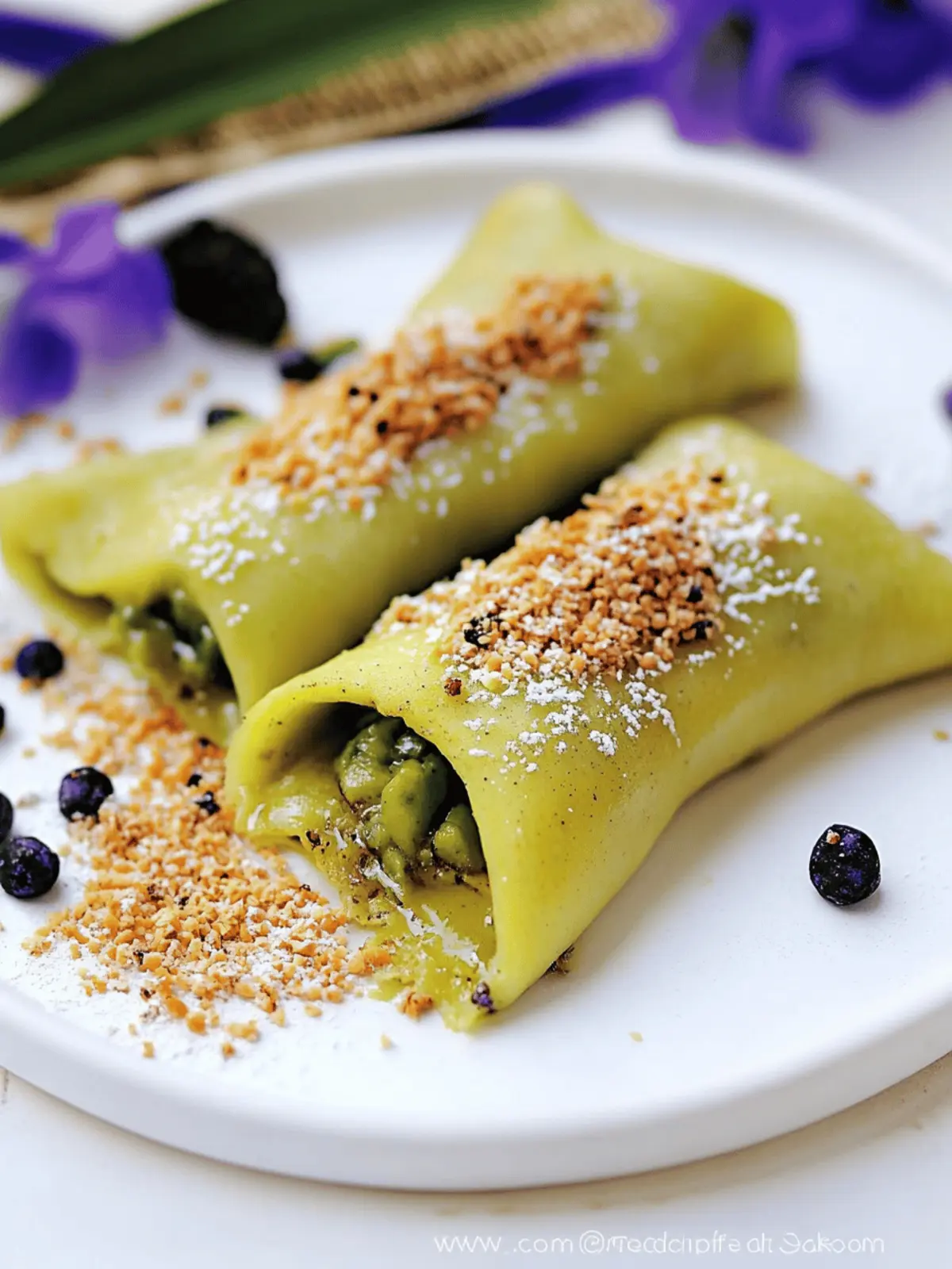 Coconut Pandan Crepes