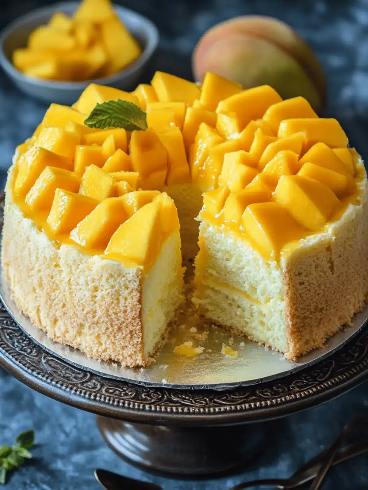 Mango Cream Chiffon Cake