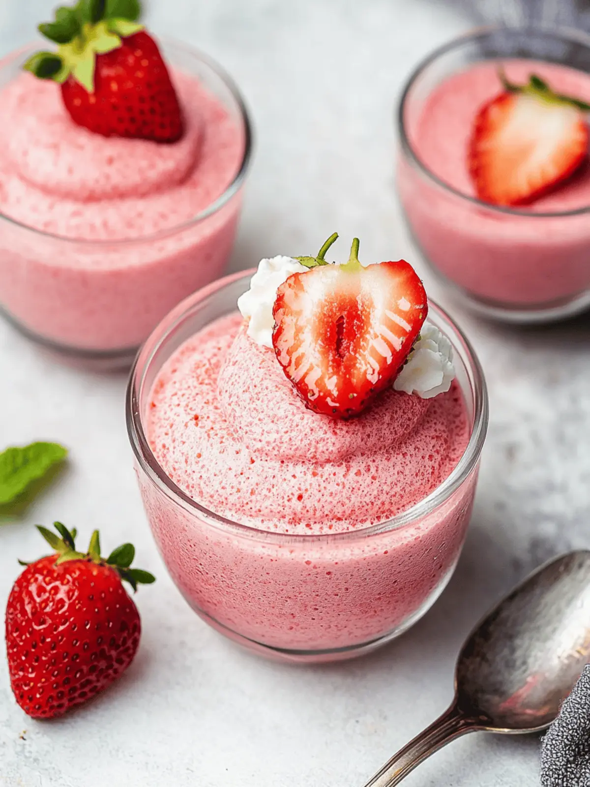 Strawberry Aquafaba Mousse