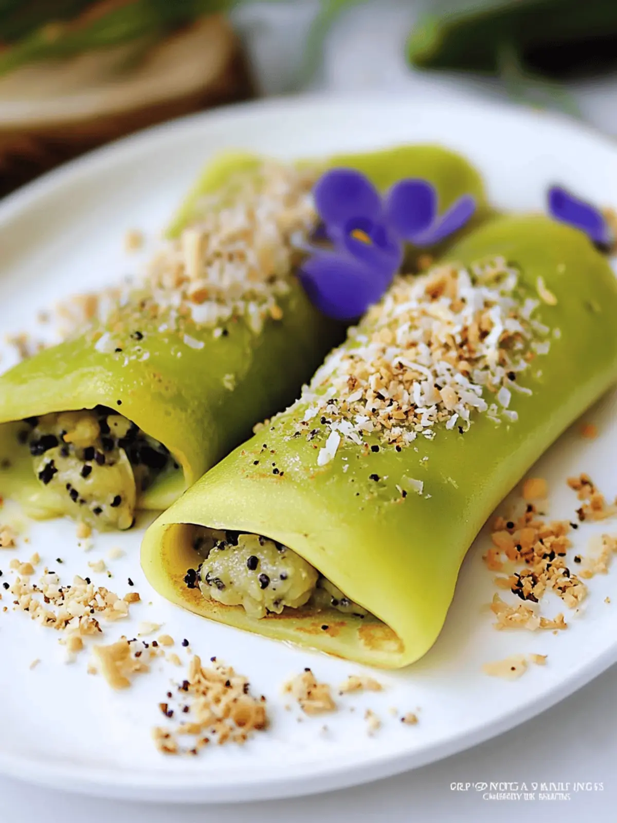 Coconut Pandan Crepes