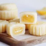 Lemon Snow Skin Mooncakes with Lemon Curd Lava Filling