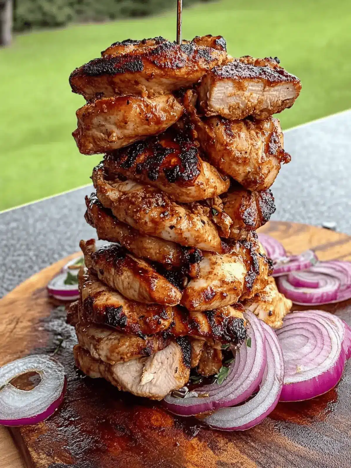 Easy Chicken Shawarma Tower Baked in the Oven