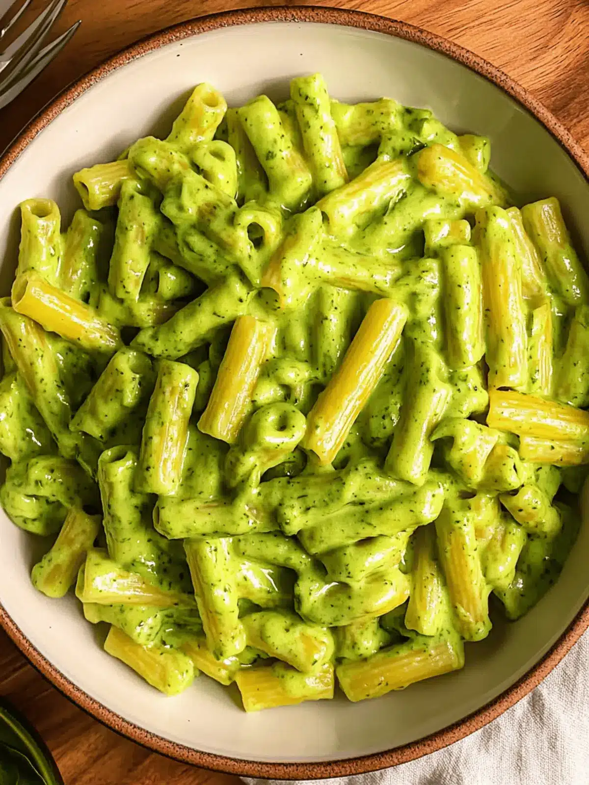 Creamy Vegan Spinach Garlic Pasta with Cashews Bliss 2 Vegan Creamy Spinach Garlic Pasta with Cashews and Parsley