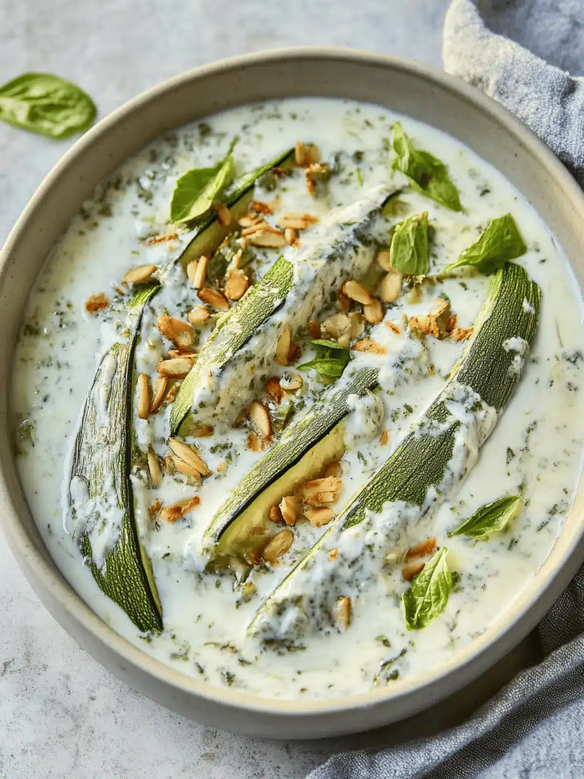 Stuffed Zucchini in Yogurt