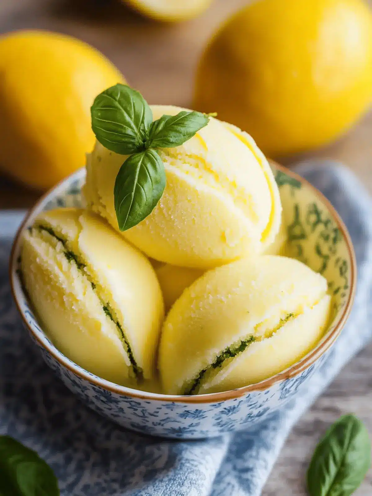 Lemon Basil Sorbet