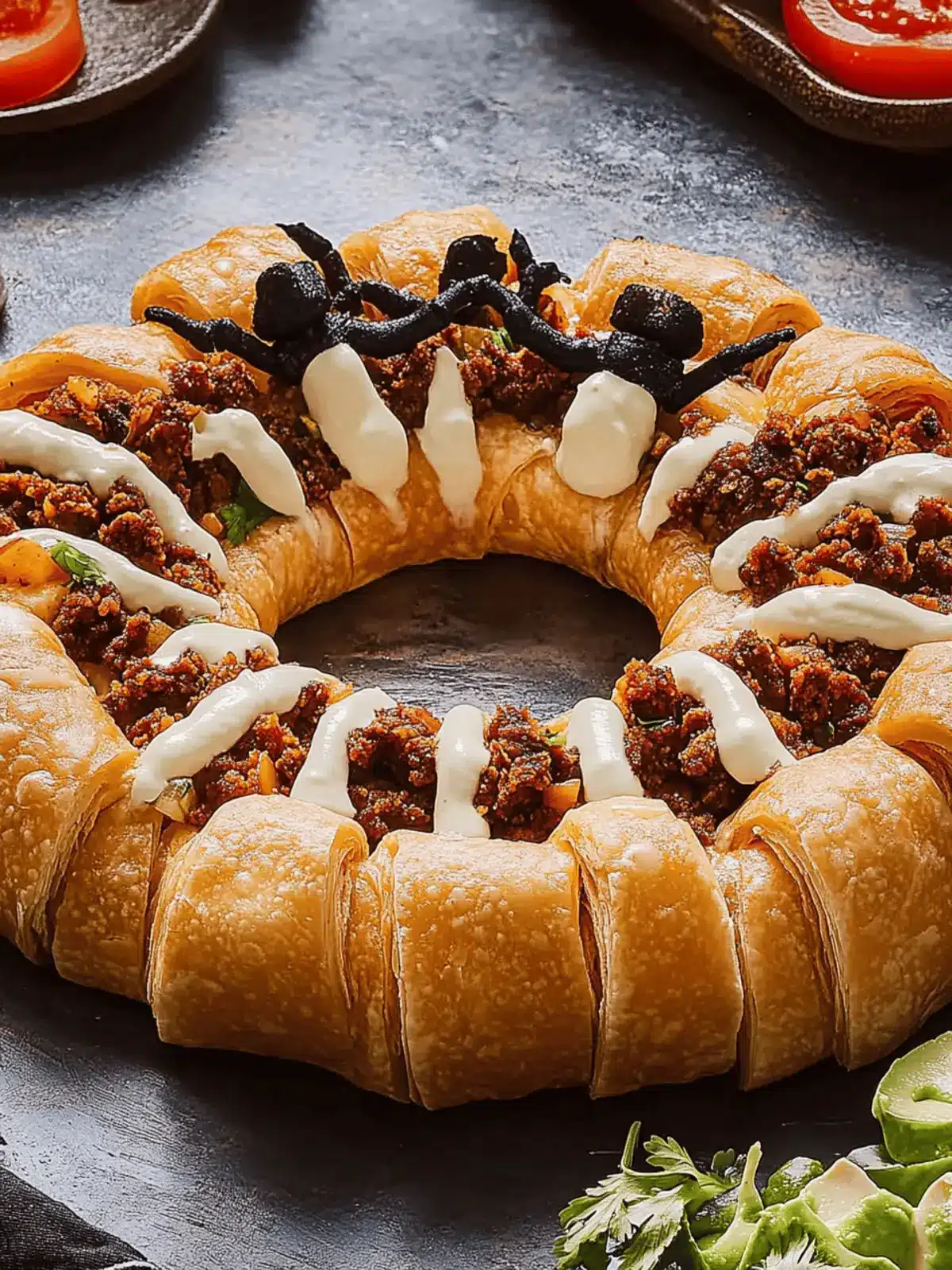 Creepy Delicious Spider Taco Ring for Halloween Fun 2 Spider Taco Ring