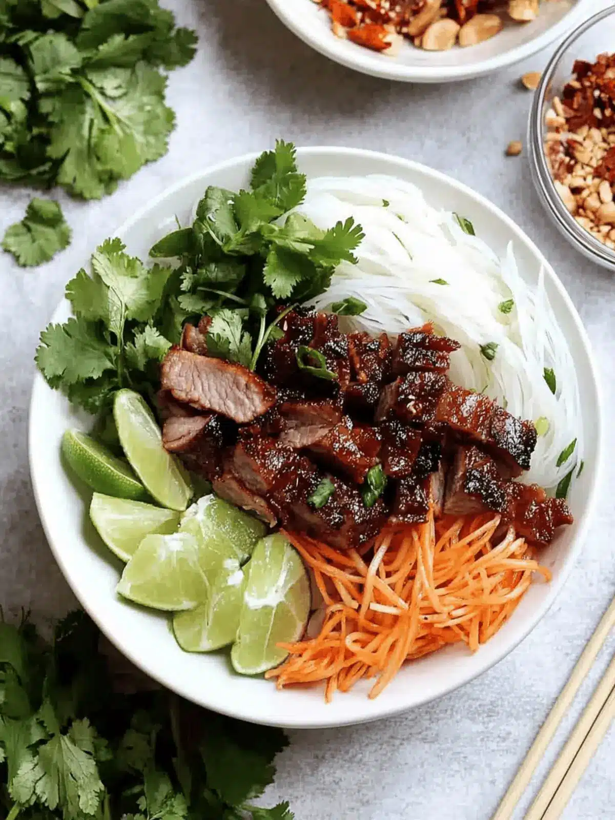 Delicious Vietnamese Noodle Bowl with Grilled Pork Recipe 2 Vietnamese Noodle Bowl with Grilled Pork