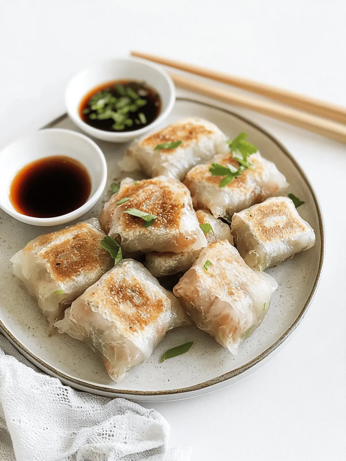 Savory Crispy Rice Paper Dumplings with Garlic Ginger Kick 4 Crispy Rice Paper Dumplings