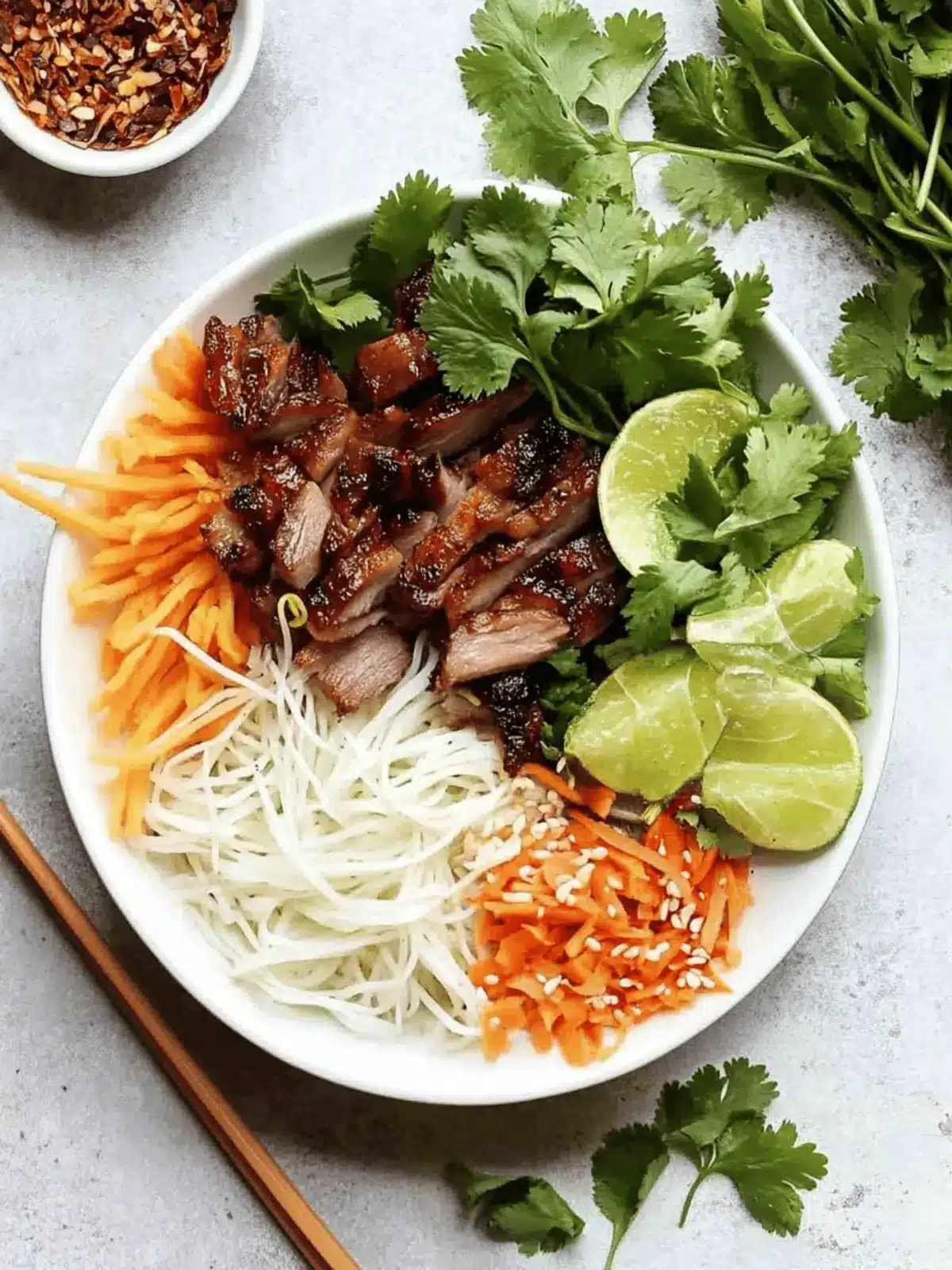 Delicious Vietnamese Noodle Bowl with Grilled Pork Recipe 4 Vietnamese Noodle Bowl with Grilled Pork