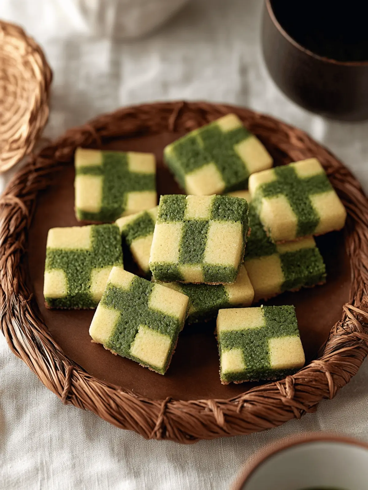Matcha Checkerboard Cookies