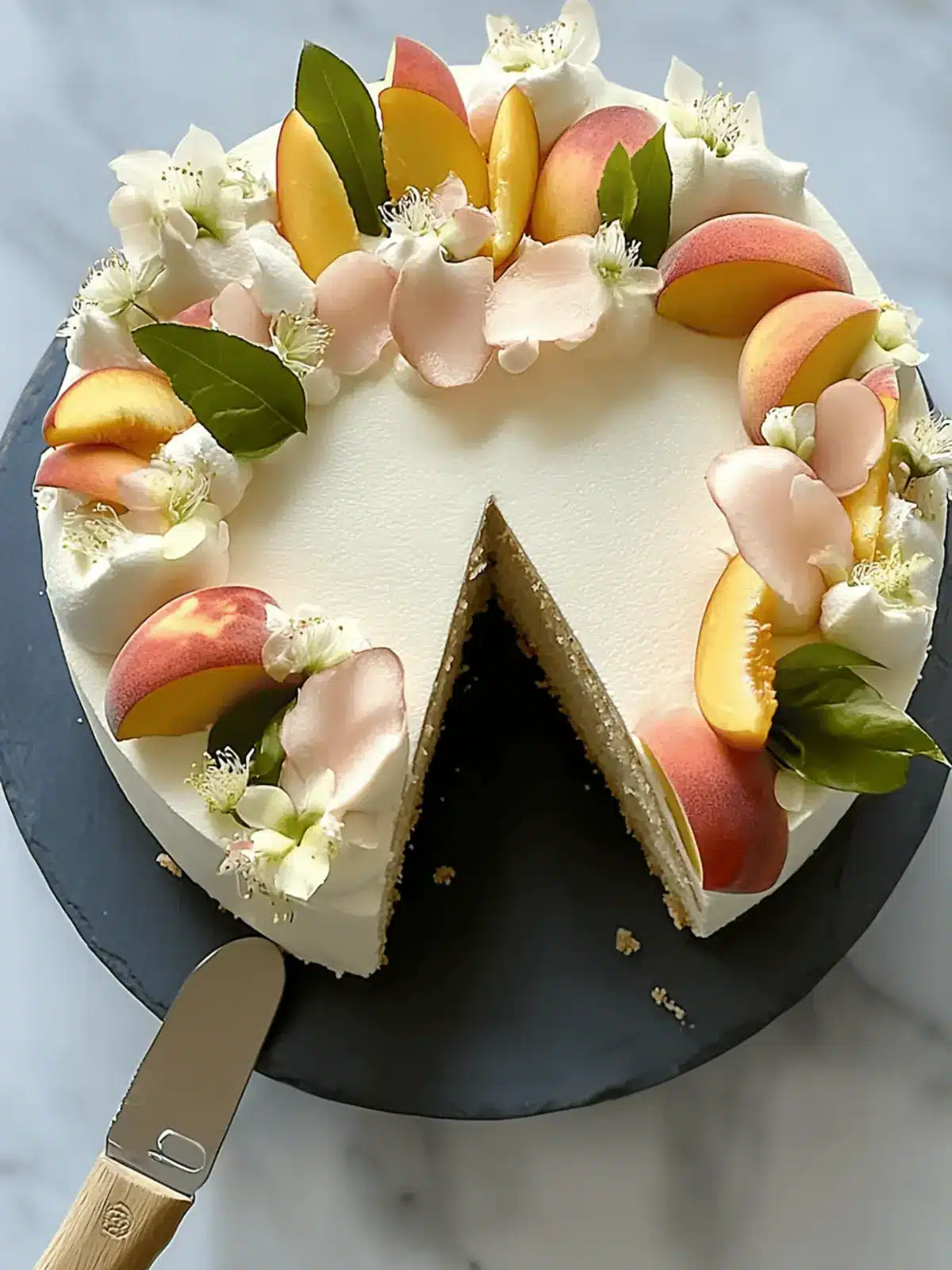 Jasmine, Peach & Vanilla Cake