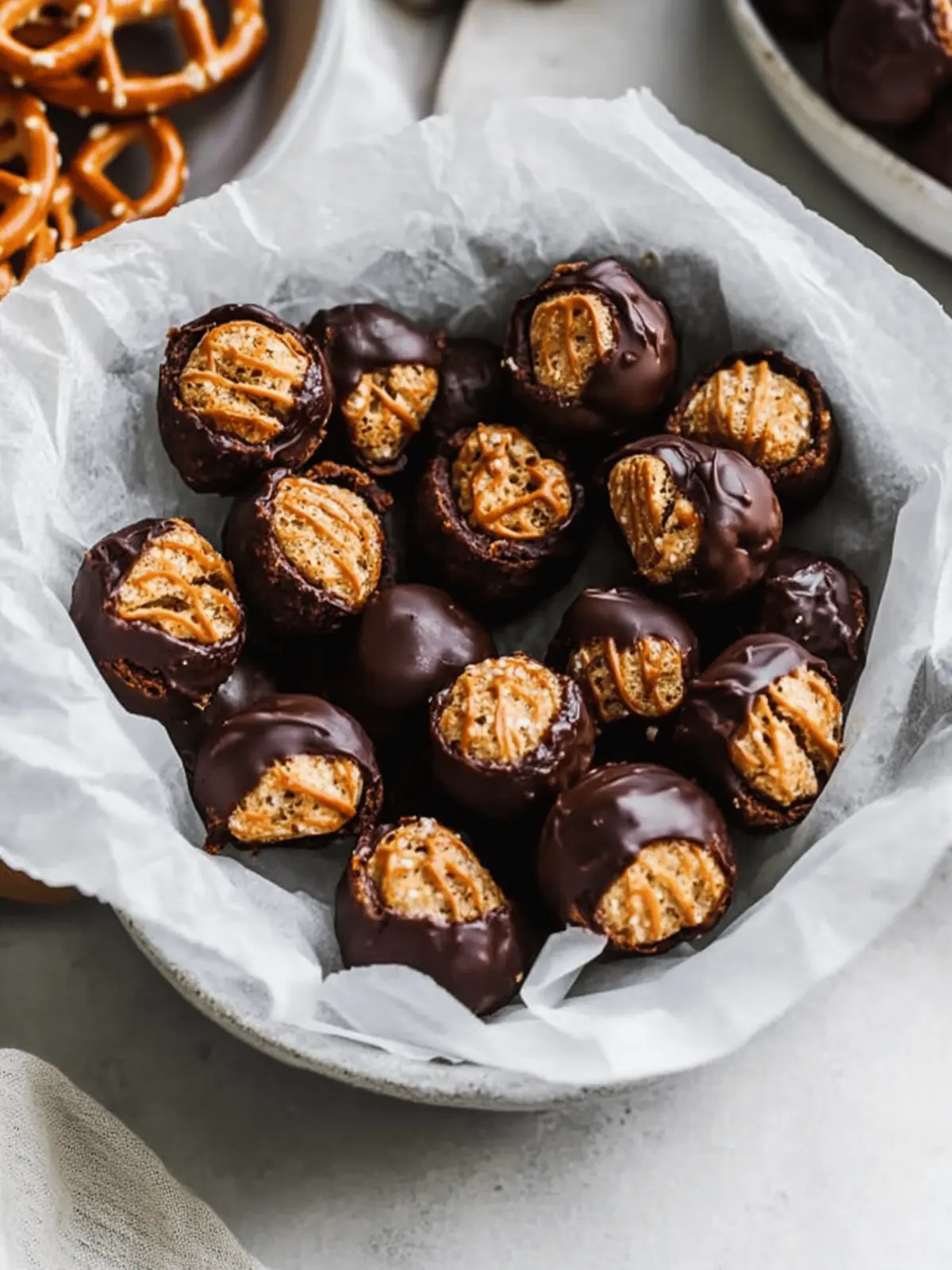 Healthy Peanut Butter Pretzel Bites