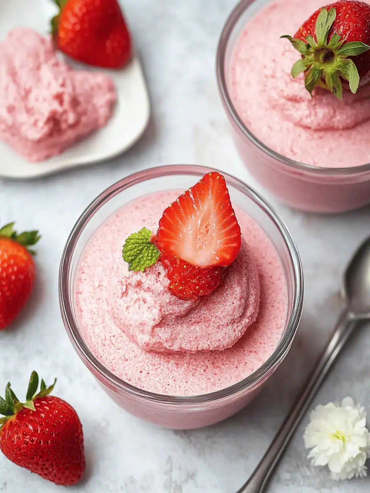 Strawberry Aquafaba Mousse