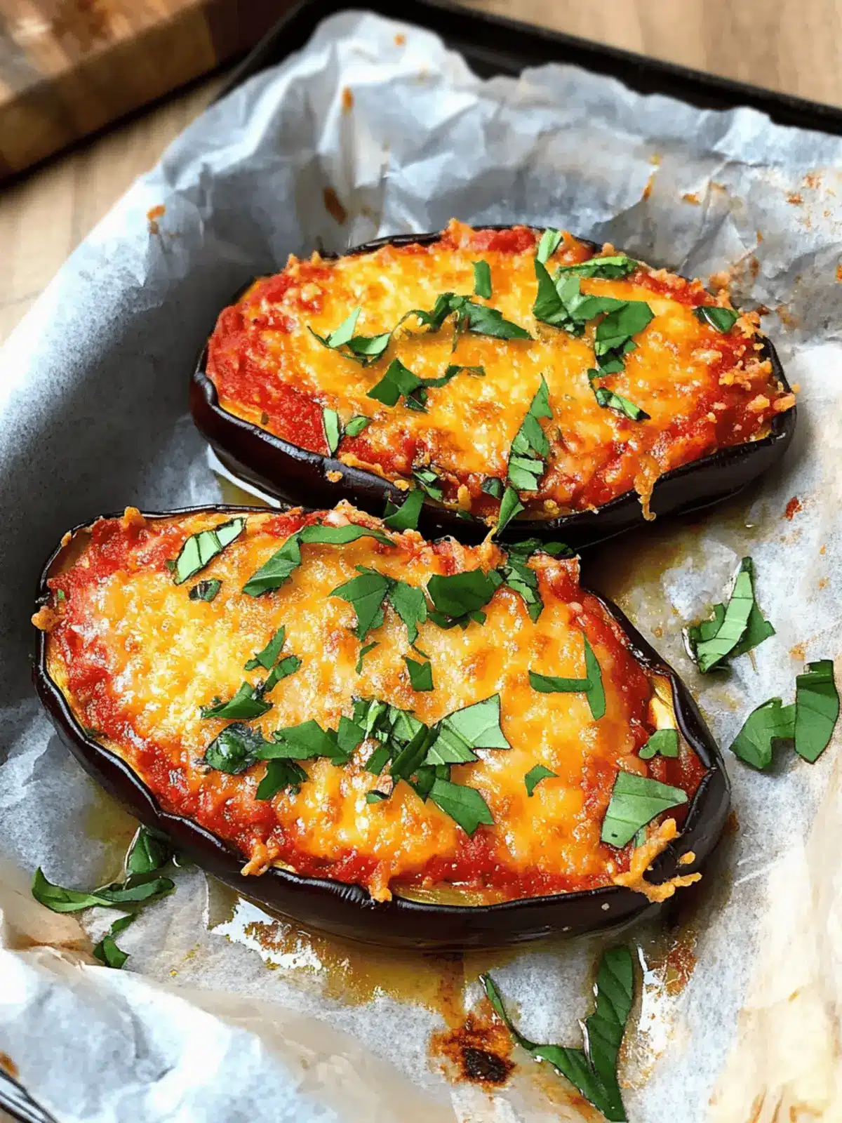 Vegan Stuffed Eggplant Parmesan
