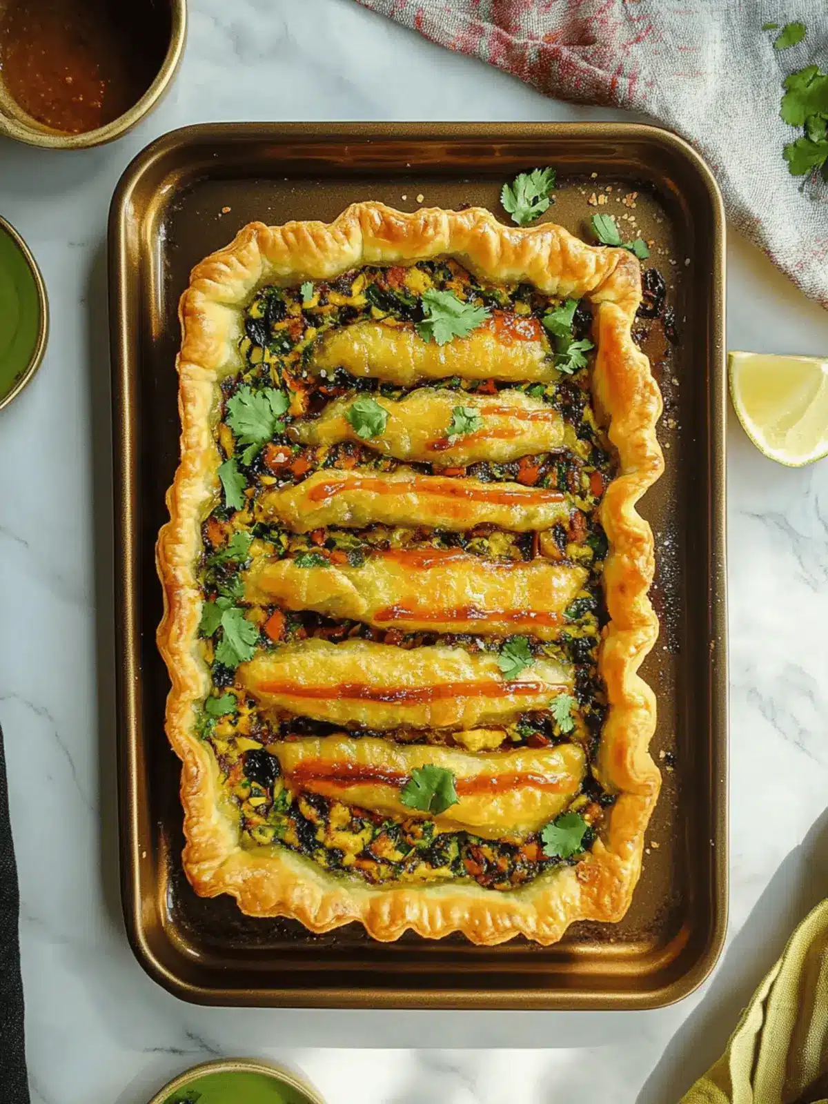 Samosa Tart (open faced)