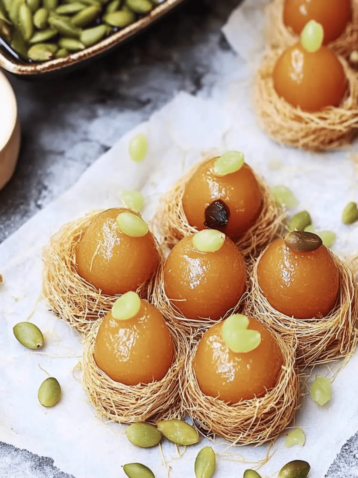 Gulab Jamun in Kunafa Nests