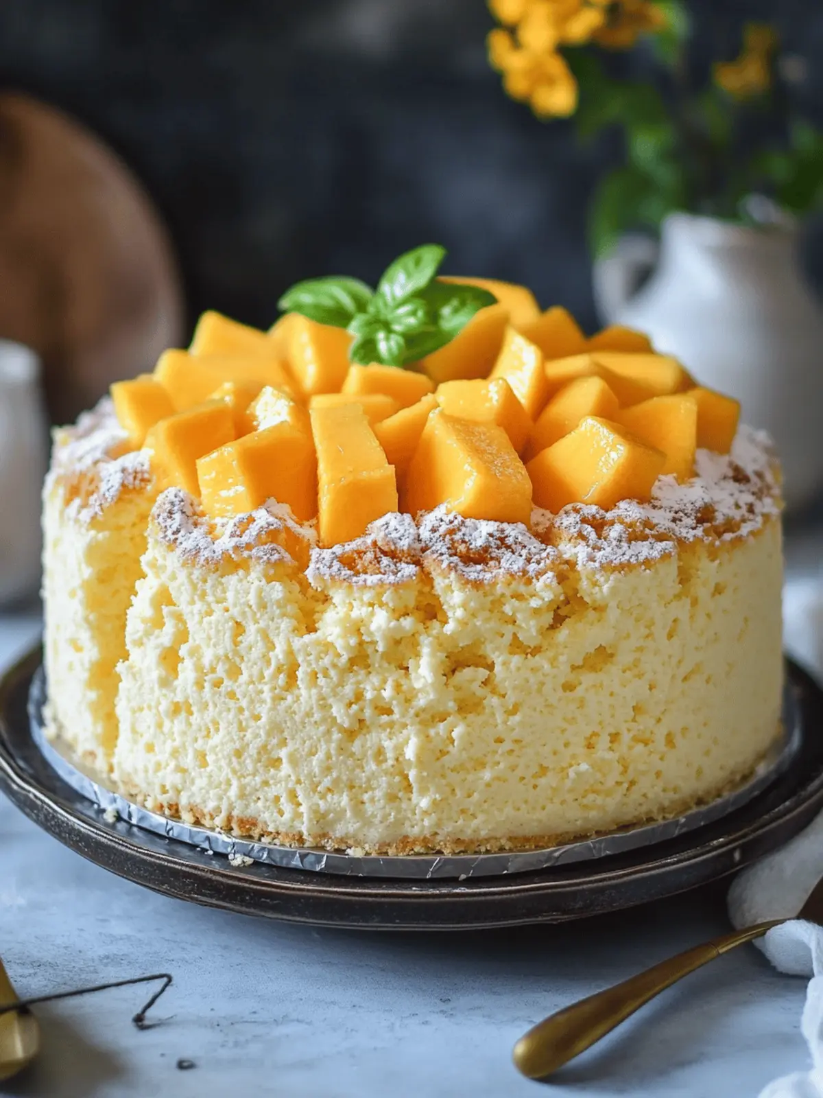 Mango Cream Chiffon Cake
