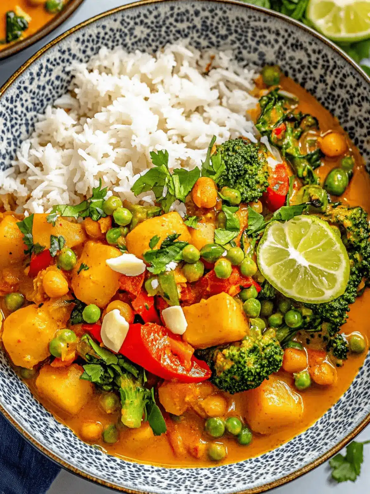 Savory Vegetable Curry with Chickpeas and Sweet Potatoes 4 Vegetable Curry