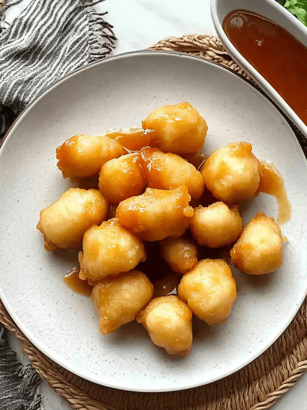 Chinese Chicken Balls With Sweet And Sour Sauce