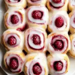 Raspberry Cinnamon Rolls with Lemon Glaze