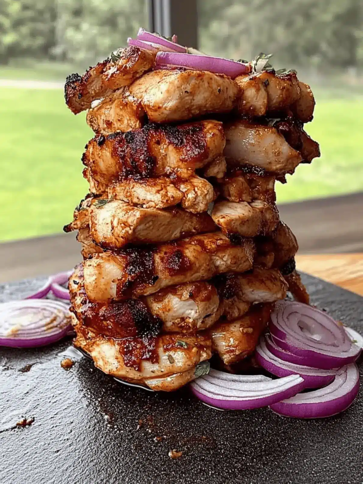 Easy Chicken Shawarma Tower Baked in the Oven