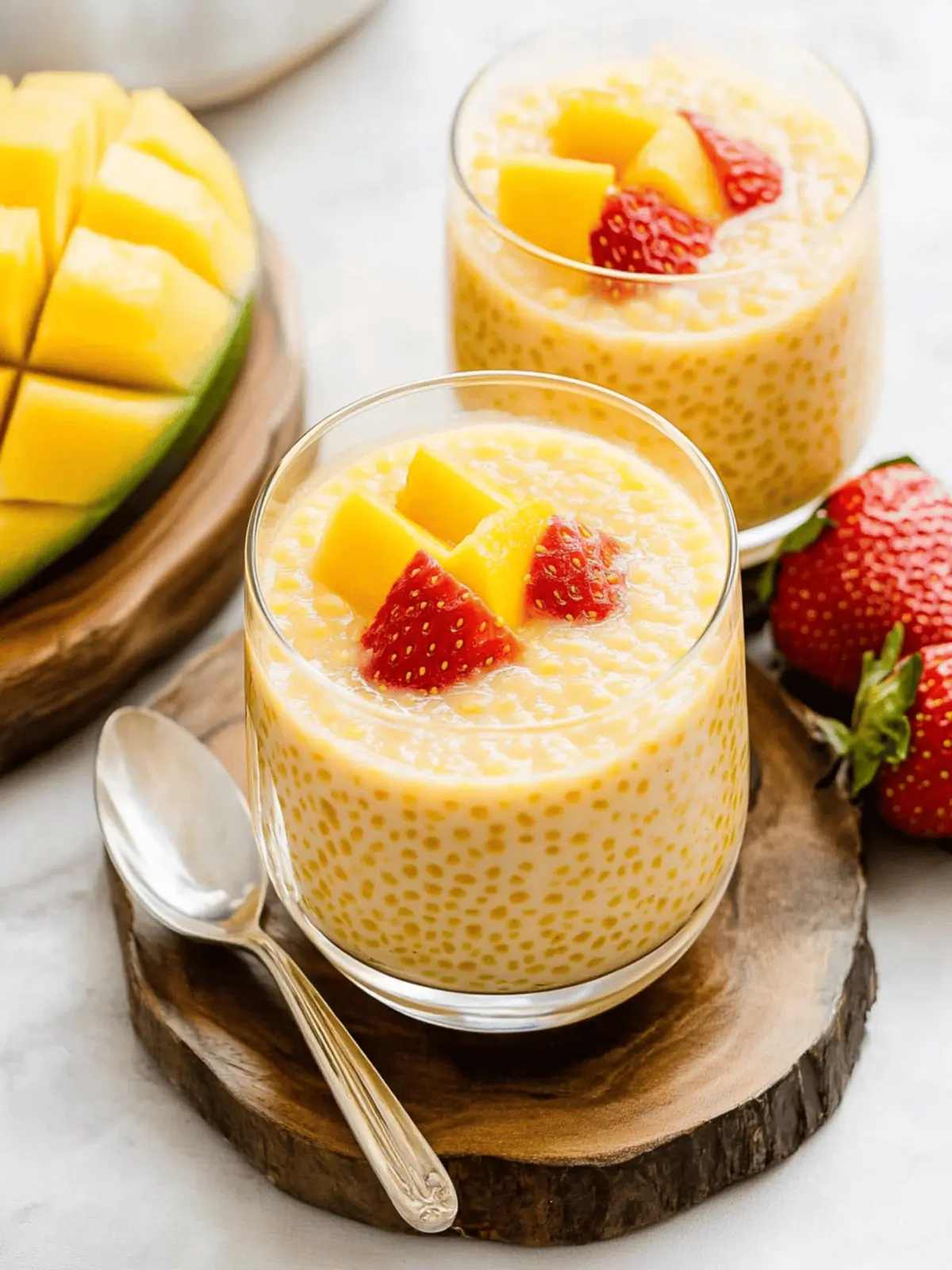 Mango Tapioca Pudding (Mango Sago)