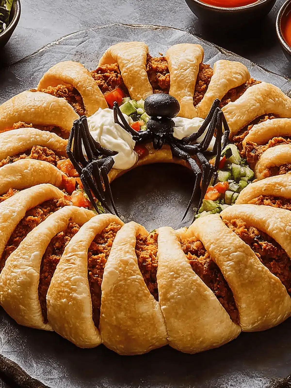 Creepy Delicious Spider Taco Ring for Halloween Fun 3 Spider Taco Ring