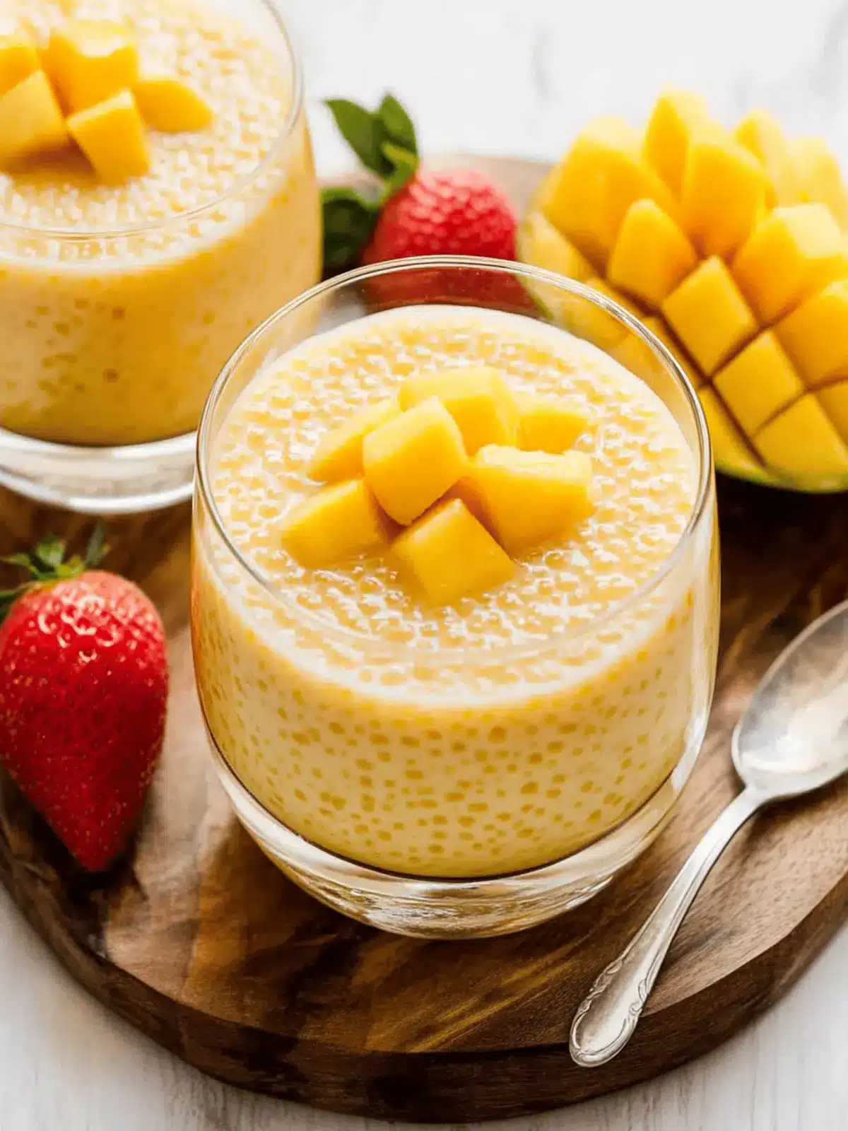 Mango Tapioca Pudding (Mango Sago)