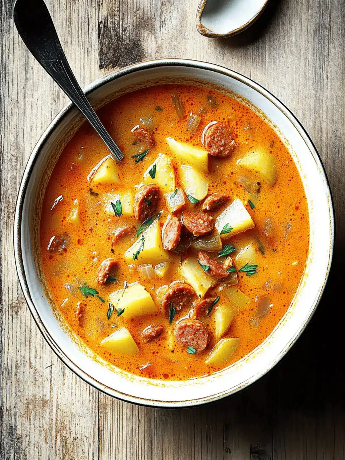 Spanish Potato Soup with Chorizo