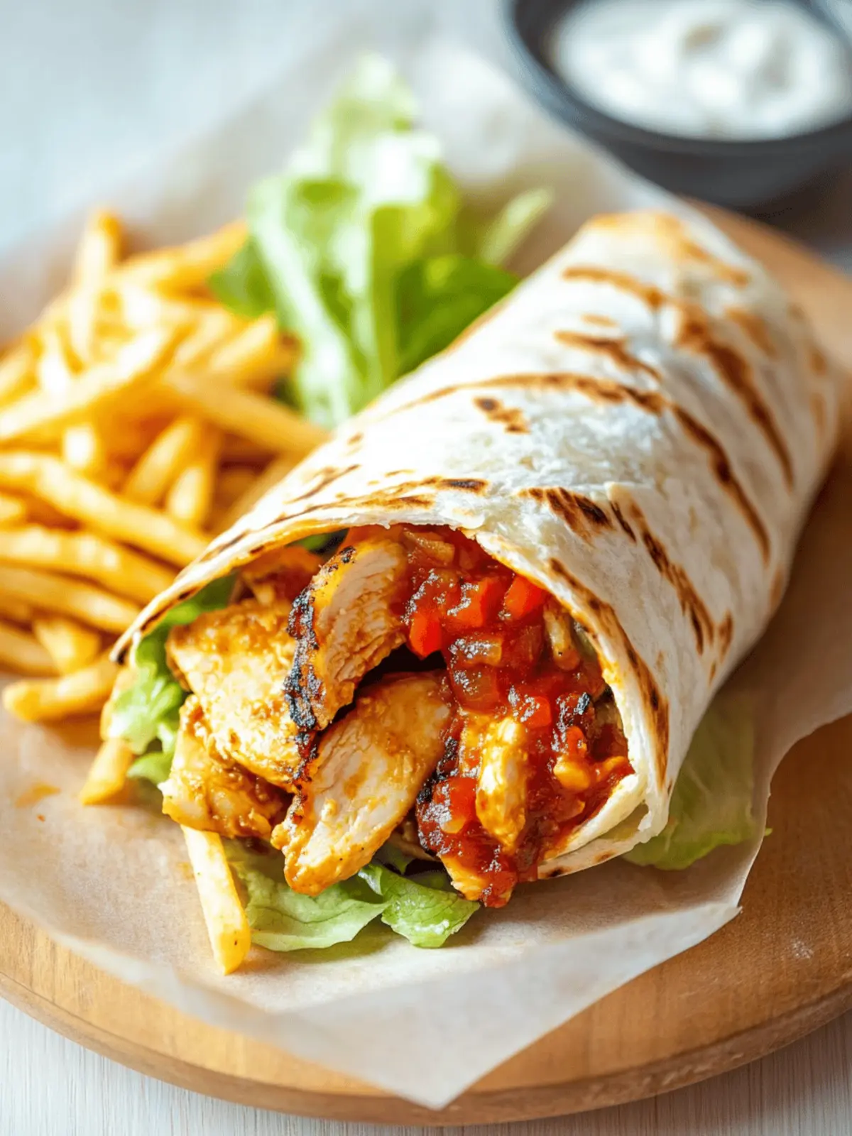 Portuguese-style Chilli Chicken Wrap